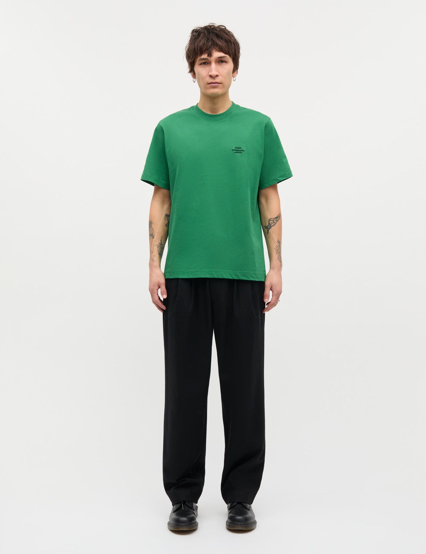 Cotton Jersey Frode Logo Tee FAV, Verdant Green