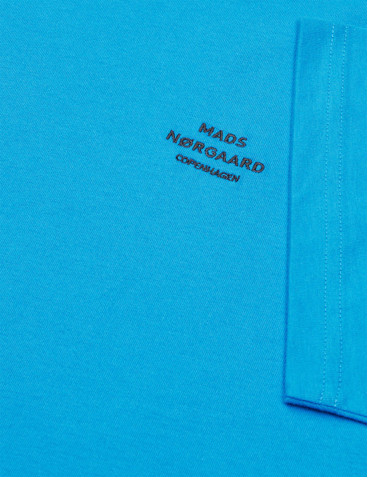 Cotton Jersey Frode Logo Tee FAV, Malibu Blue