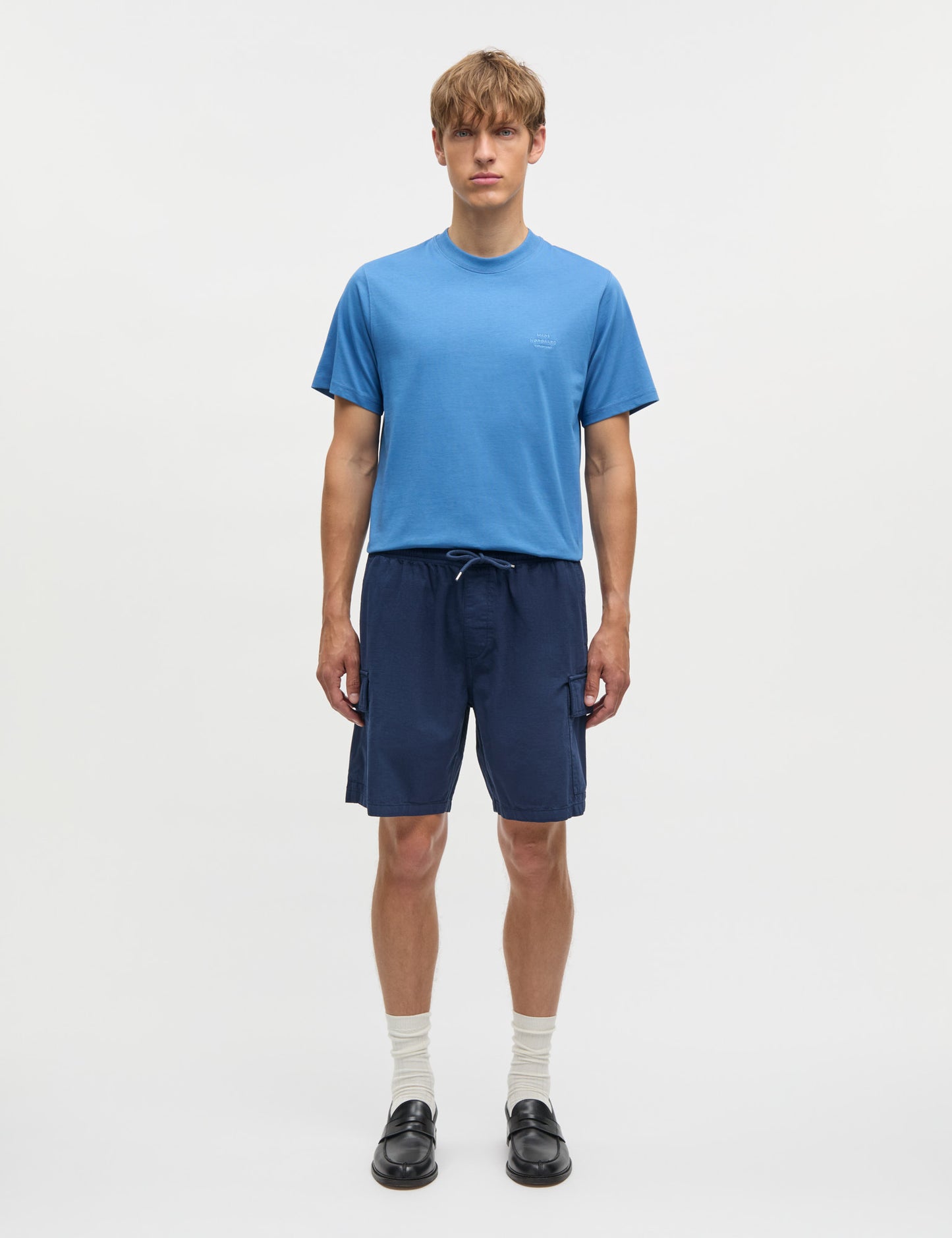 Cotton Jersey Frode Logo Tee FAV, Bright Cobalt