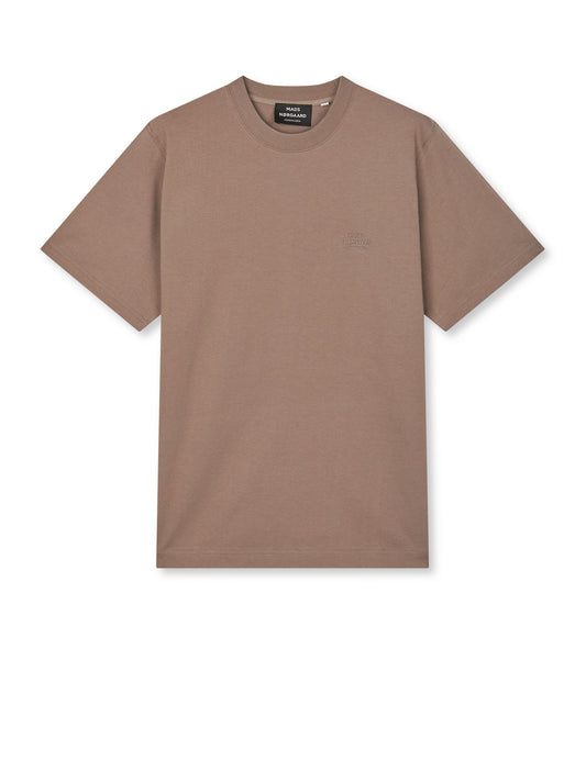 Cotton Jersey Frode Logo Tee FAV, Walnut
