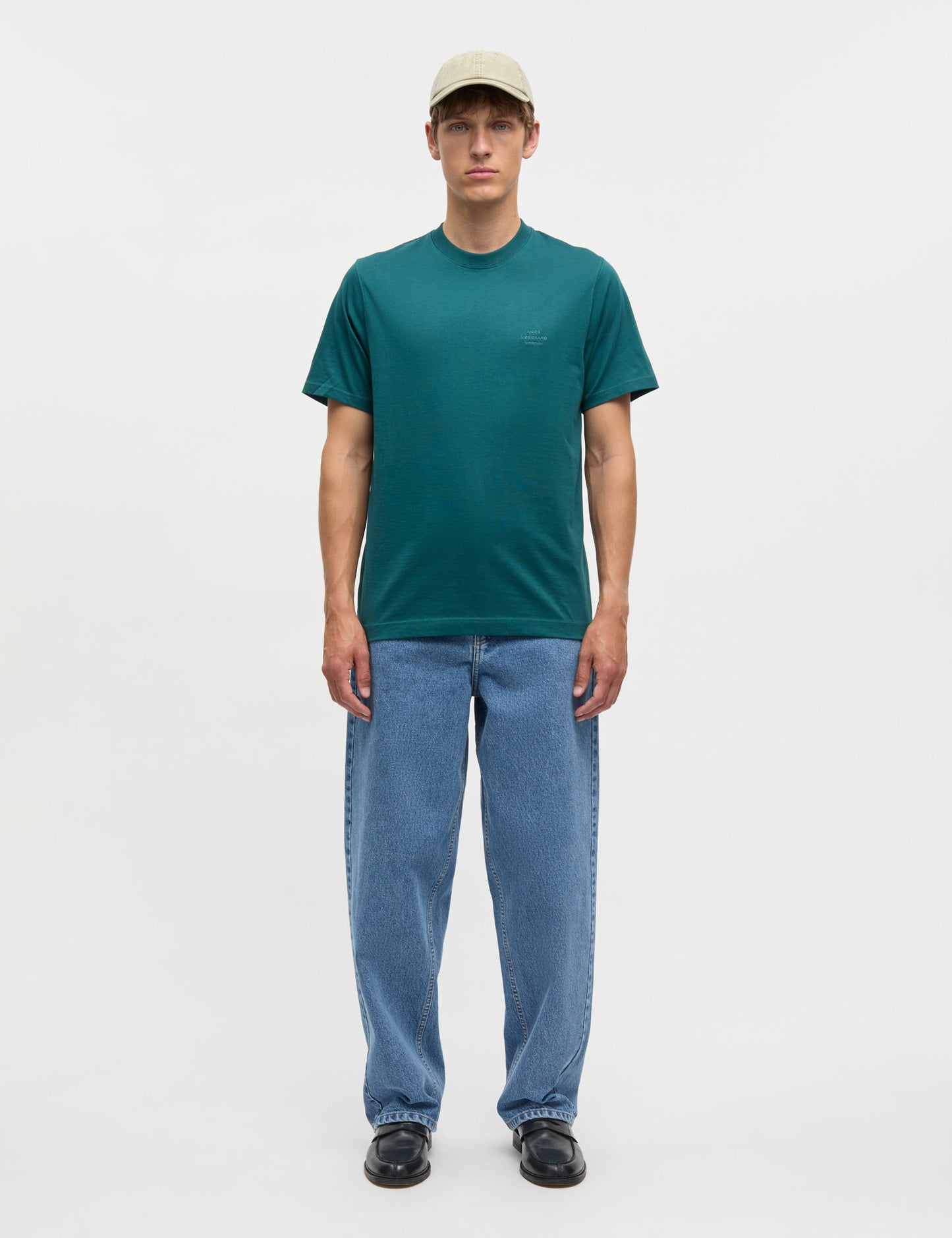 Cotton Jersey Frode Logo Tee FAV, Deep Sea