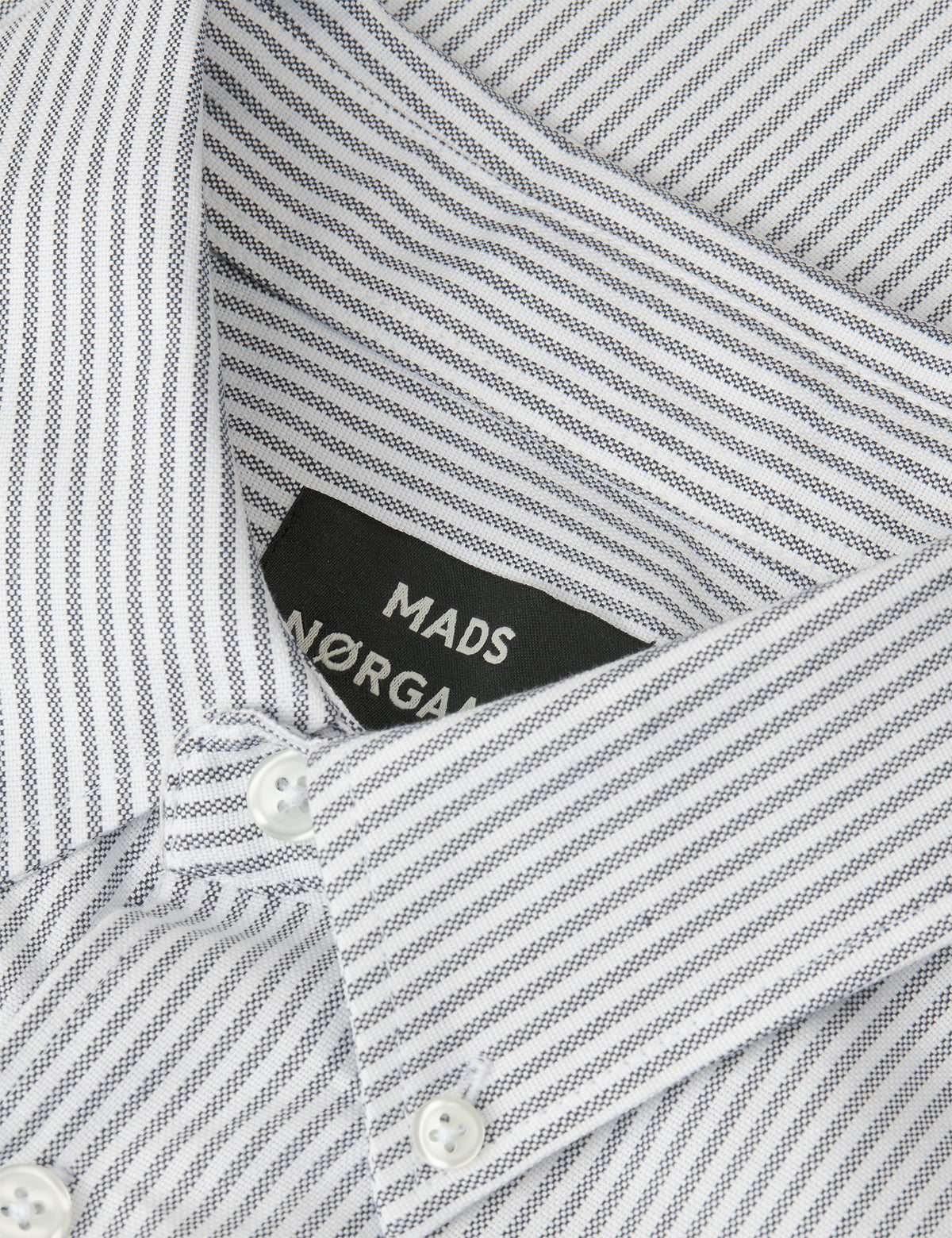Cotton Oxford Sune Stripe Shirt BD FAV, White/Parisian Night