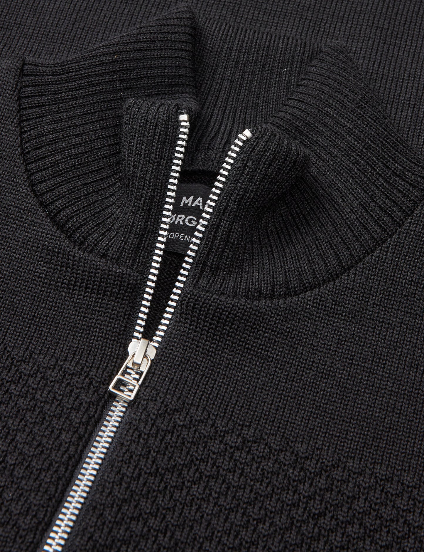 Wool Klemens Half Zip Knit, Parisian Night/Black