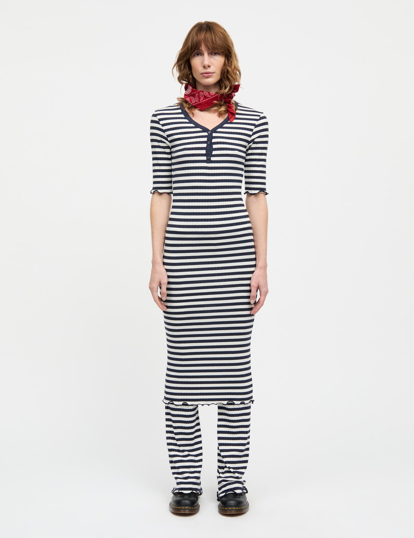 5x5 Stripe Lonnie Pants, Vanilla Ice/Parisian Night