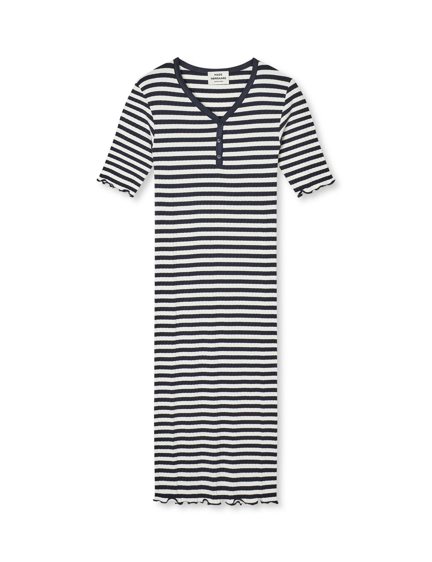 5x5 Stripe Tanya Dress, Vanilla Ice/Parisian Night