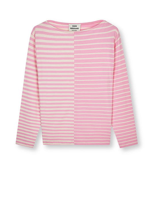 Soft Single Silke Tee LS, Fuchsia Pink/Vanilla Ice