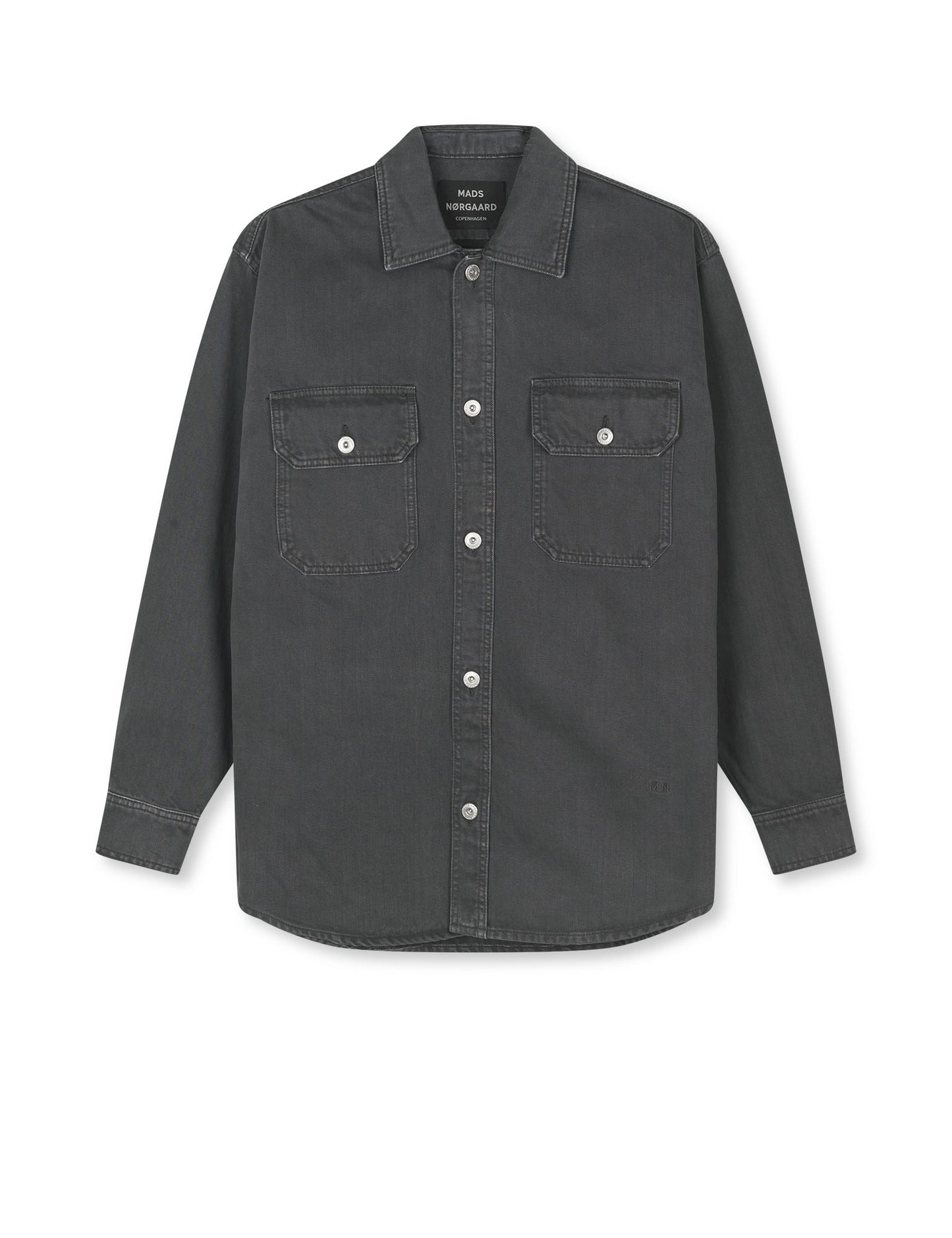 Soil Denim August Dyed Work Shirt, Asphalt