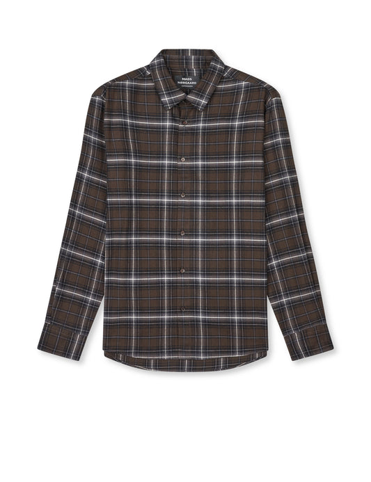 Cotton Flannel Check Sune Shirt, Demitasse Check