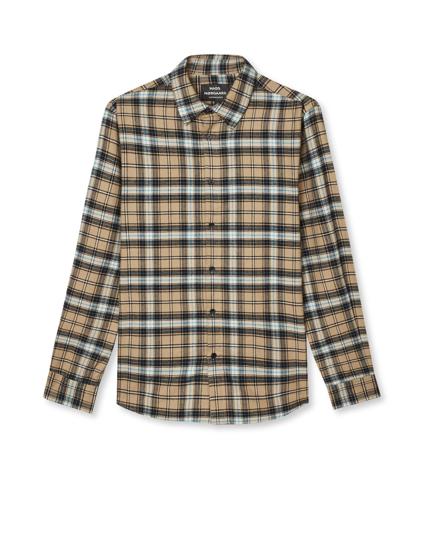 Cotton Flannel Check Sune Shirt, Silver Sage Check
