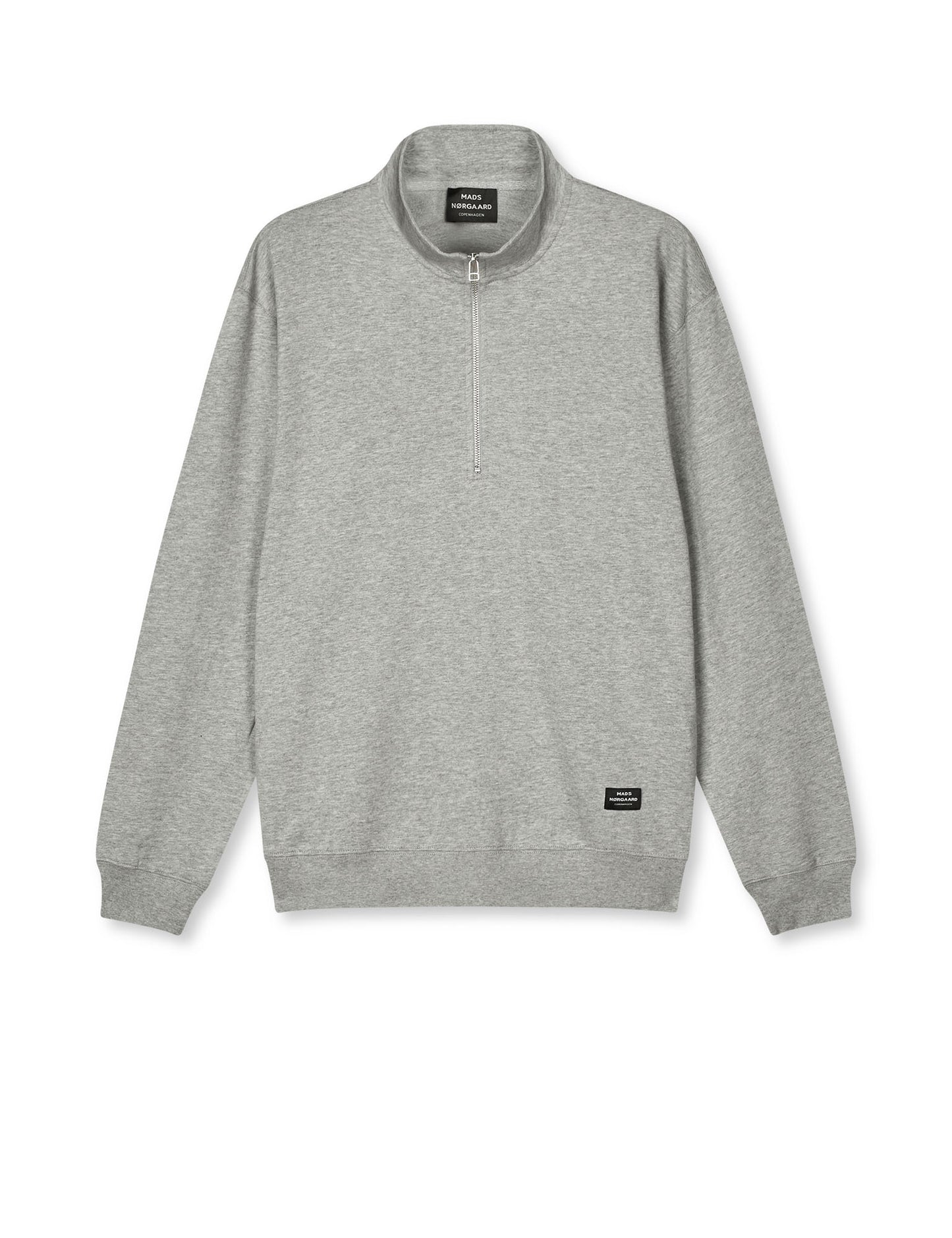 Light Terry Half Zip Sweat INS, Grey Melange