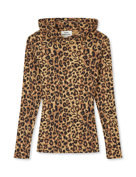 2x2 Cotton Tilla Hood AOP, Leopard AOP/Black