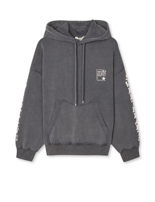Compact Cotton Atlas Hoodie, Washed Black