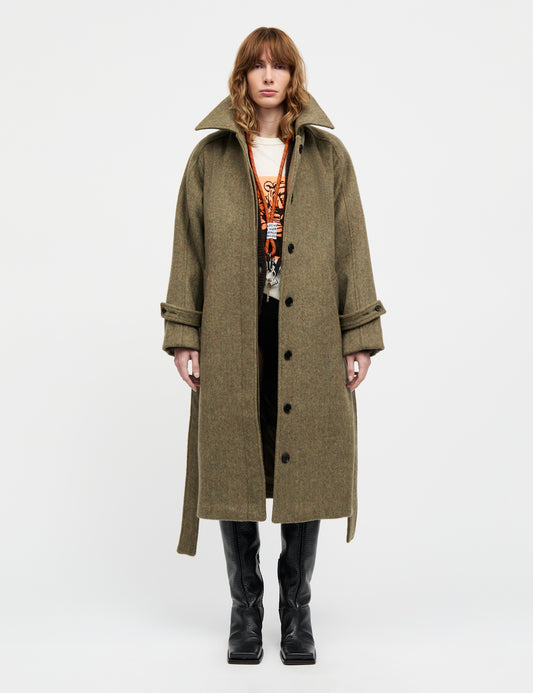 Hairy Wool Megan Coat, Four Leaf Clover