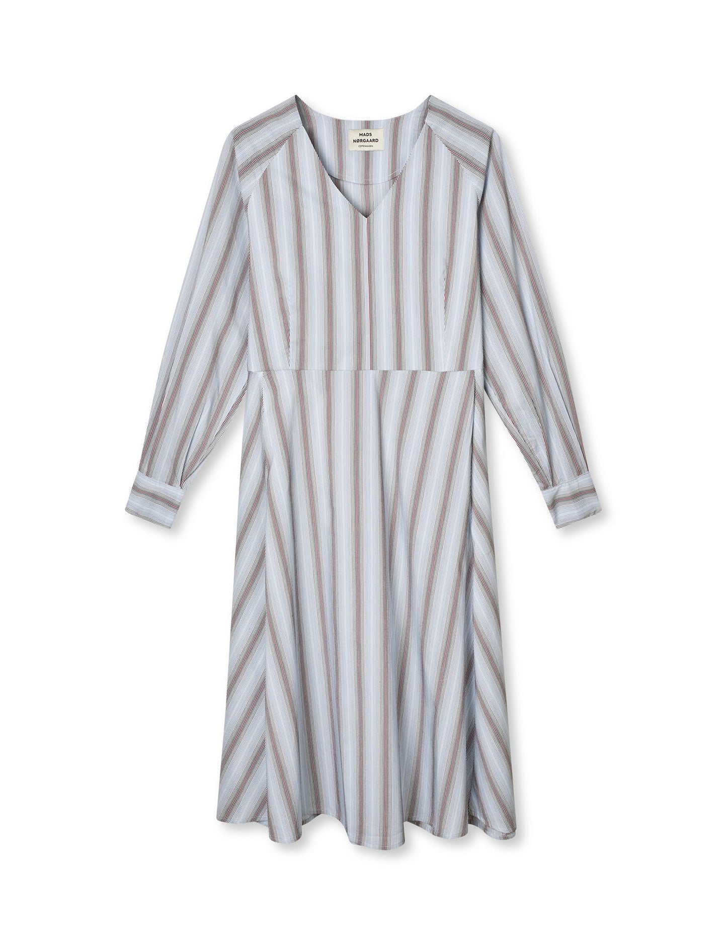 Poplinda Esme Dress, Shadow Pinstripe/Winery