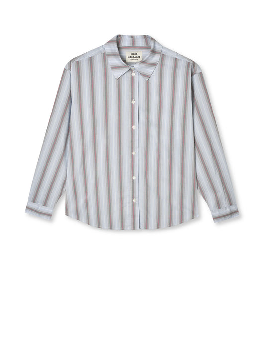 Poplinda Crelly Shirt, Shadow Pinstripe/Winery