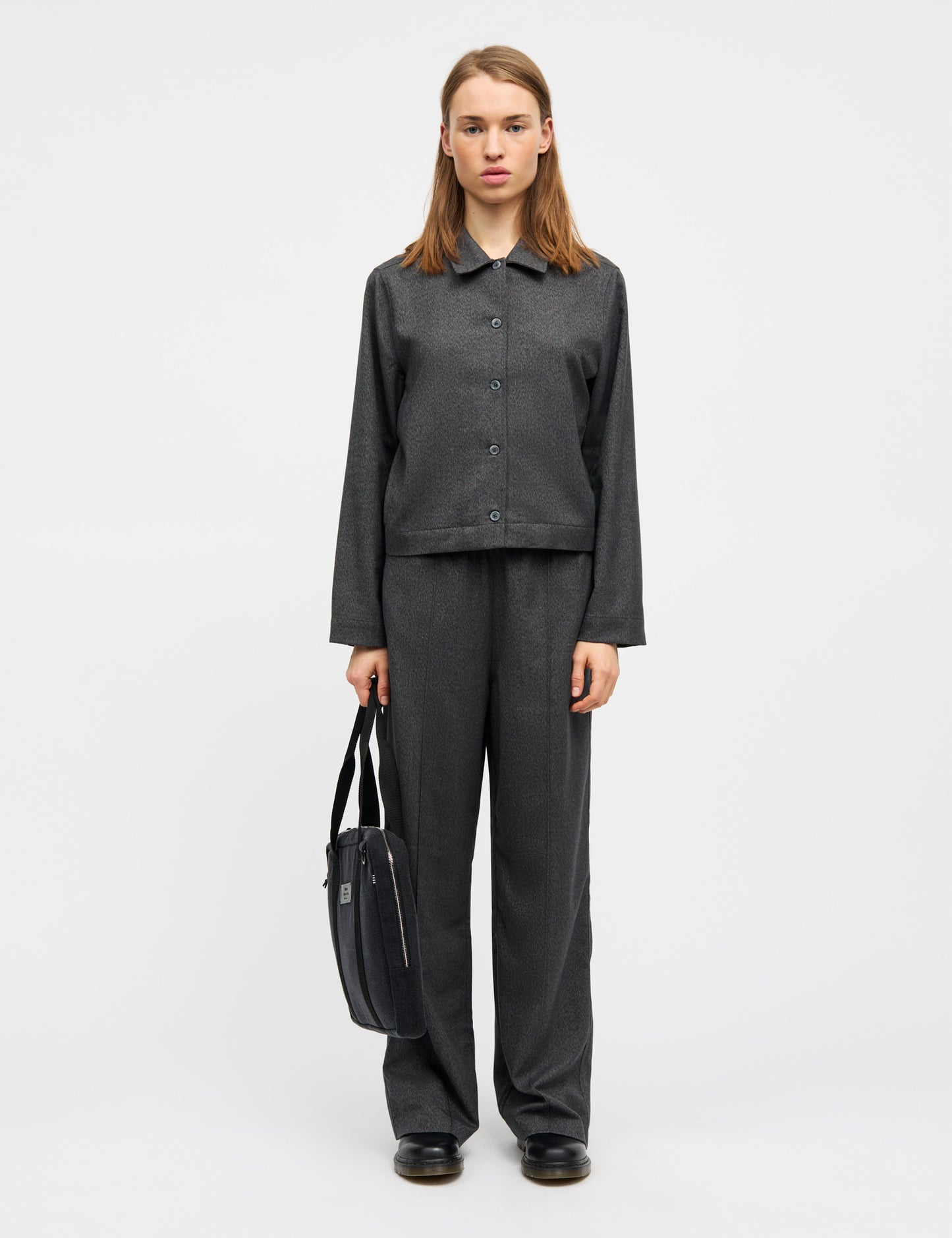 Melange Selena Jacket, Dark Grey Melange