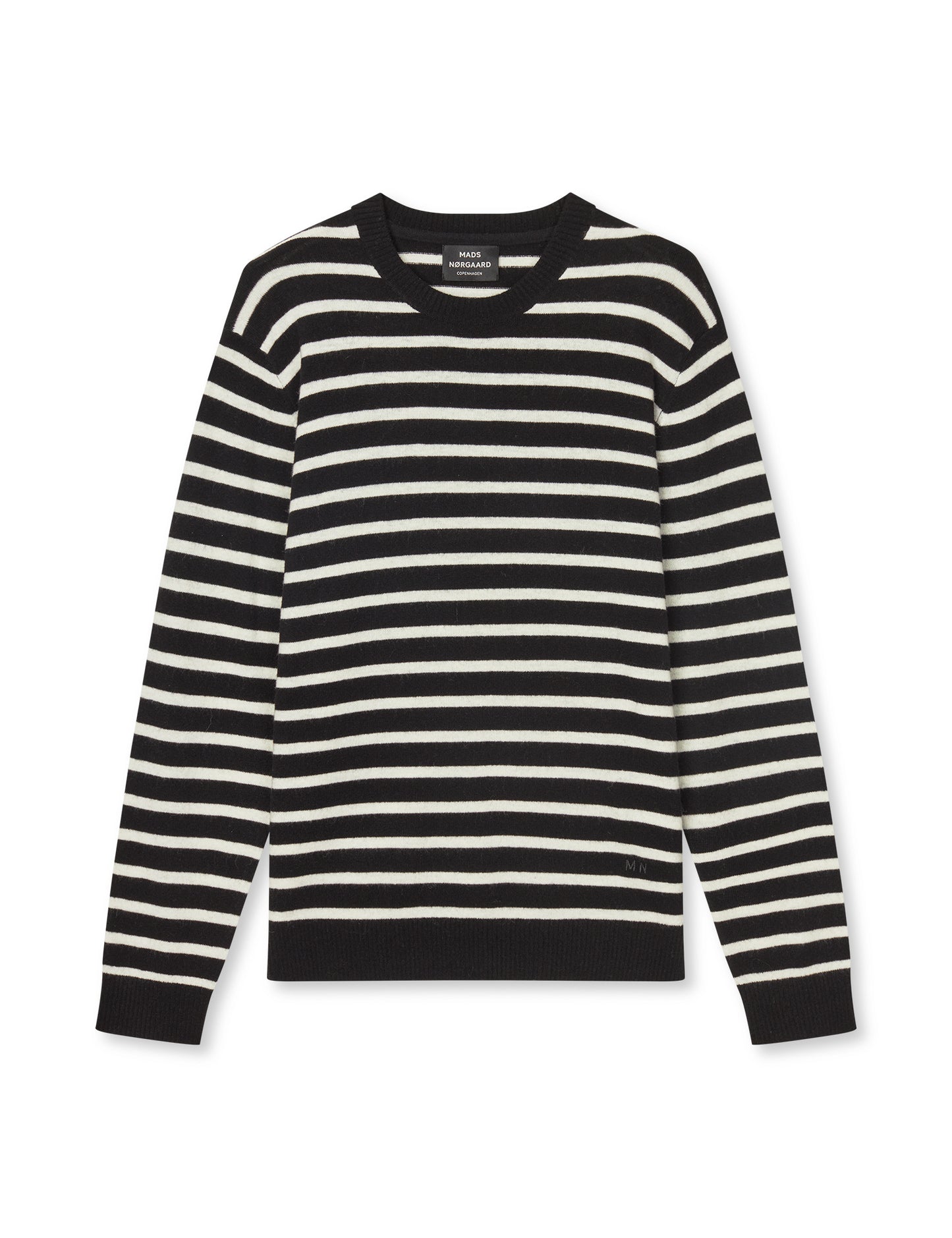 Super Wool Karsten Stripe Knit, Black/Vanilla Ice