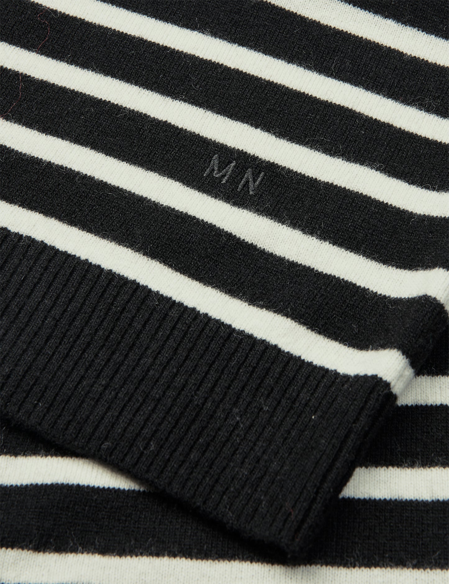 Super Wool Karsten Stripe Knit, Black/Vanilla Ice