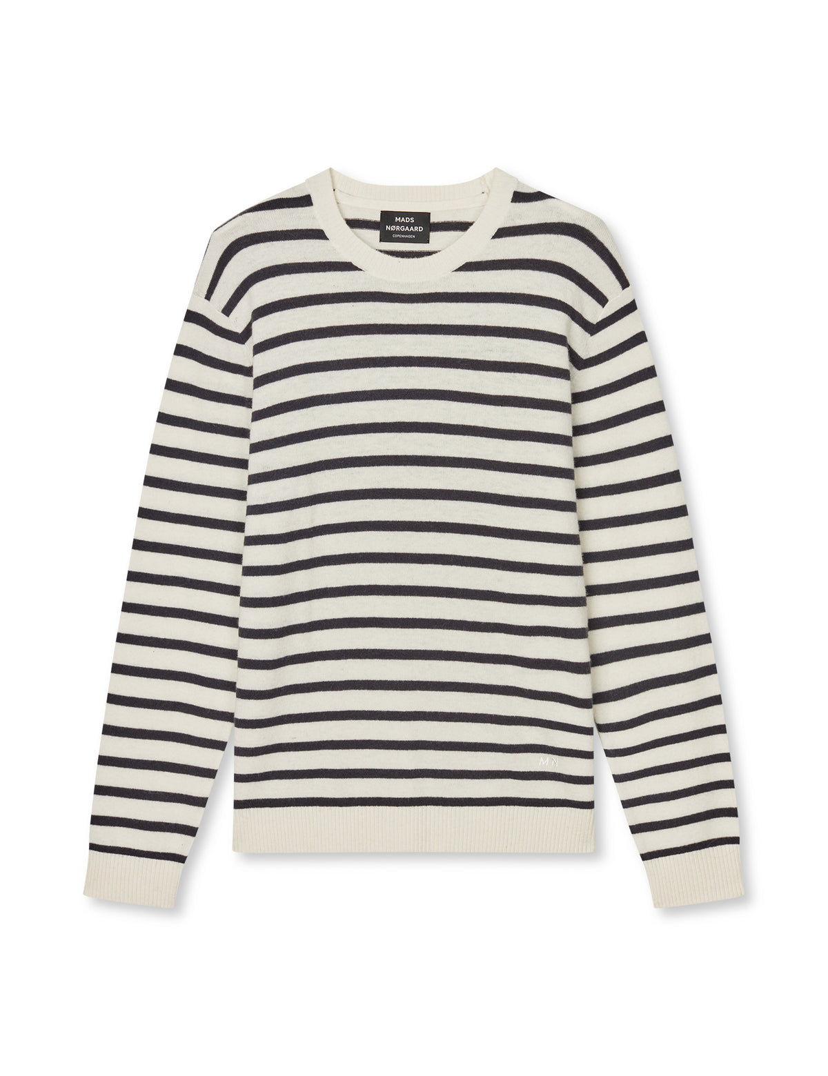 Super Wool Karsten Stripe Knit, Vanilla Ice/Asphalt