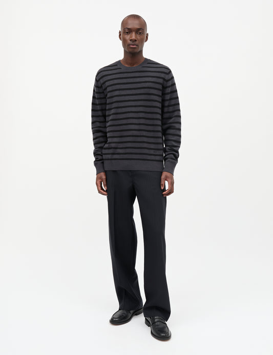 Super Wool Karsten Stripe Knit, Phantom/Black