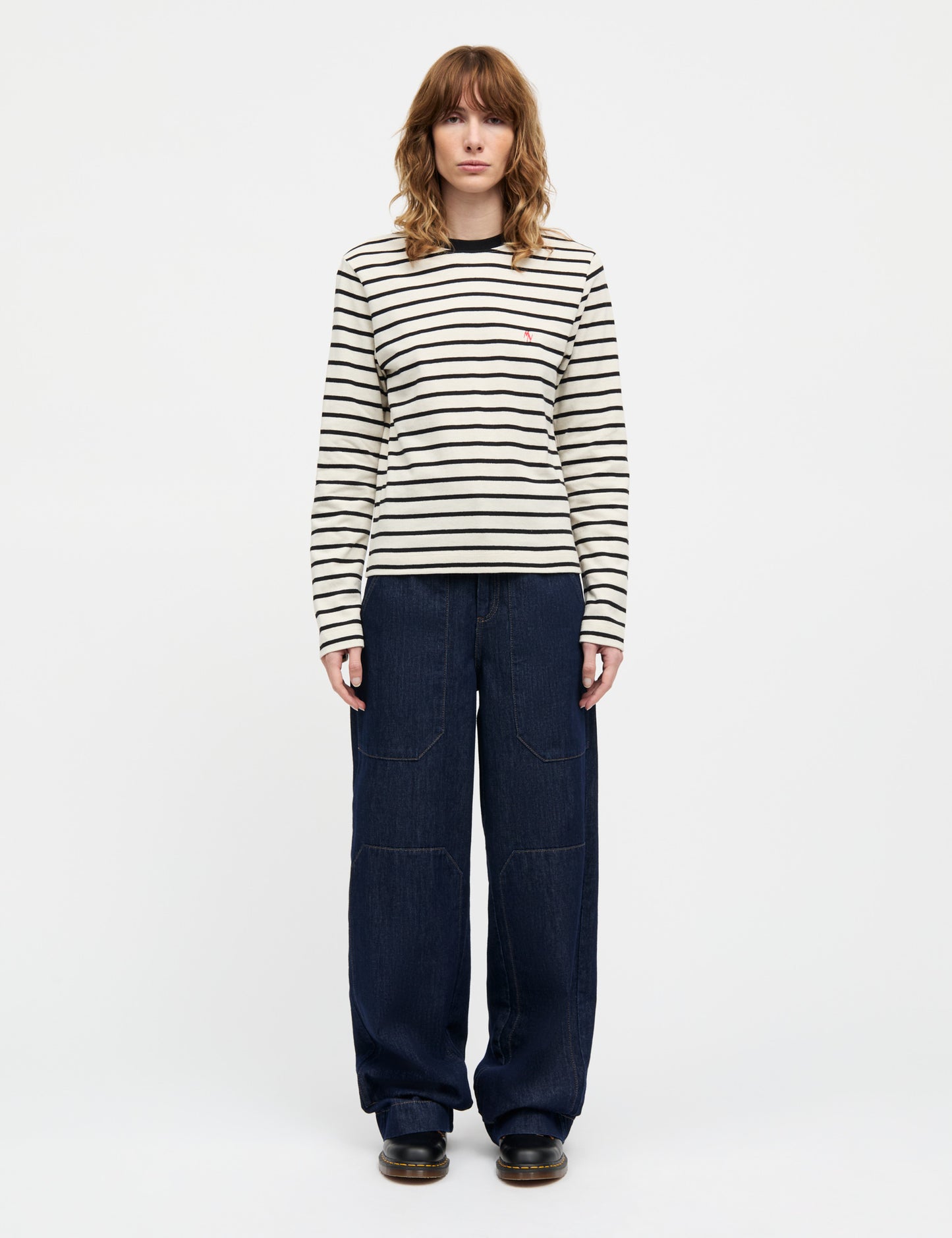 Pablo Maggie Tee LS, Vanilla Ice/Black