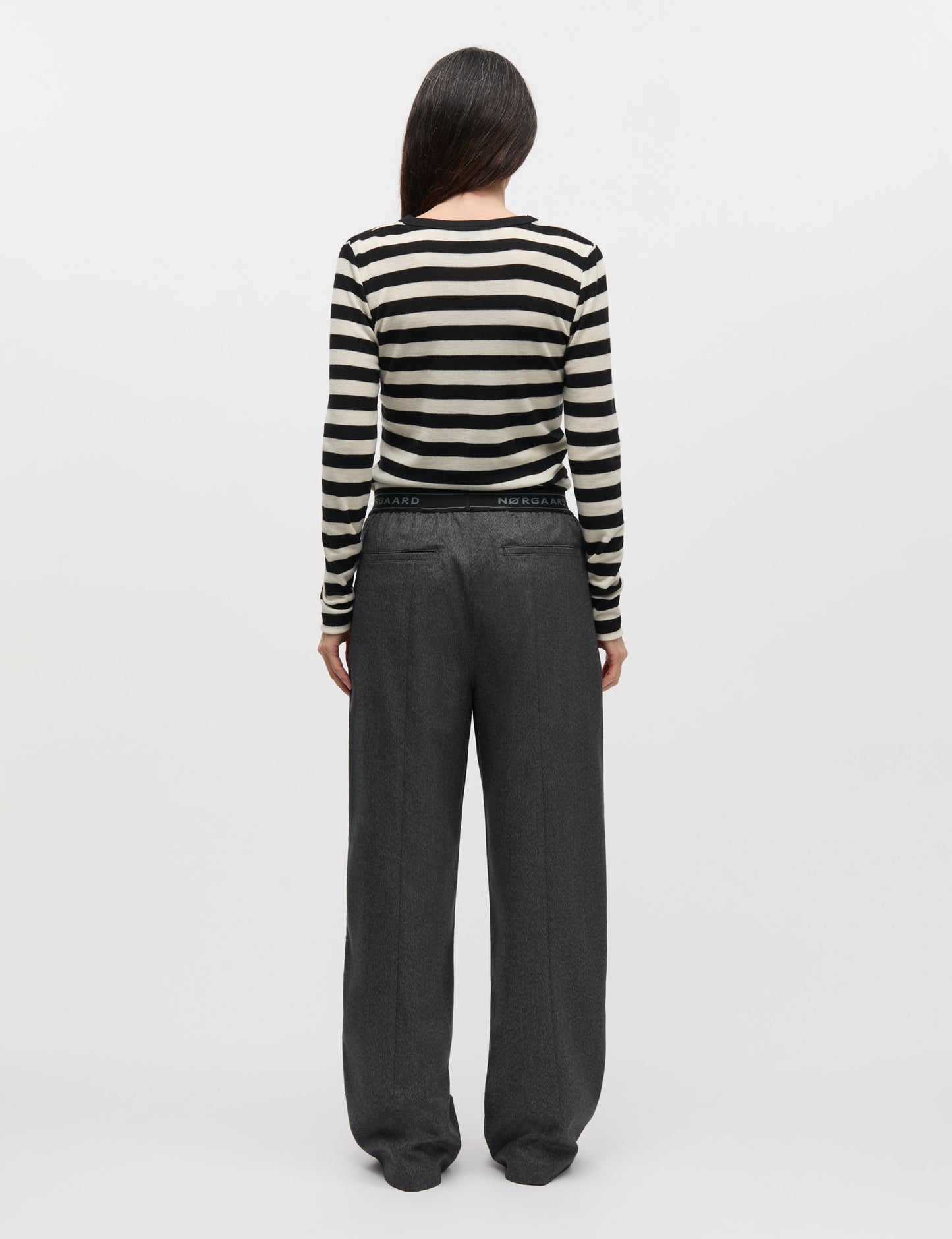 Fine Wool Sharon Knit, Black/Vanilla Ice