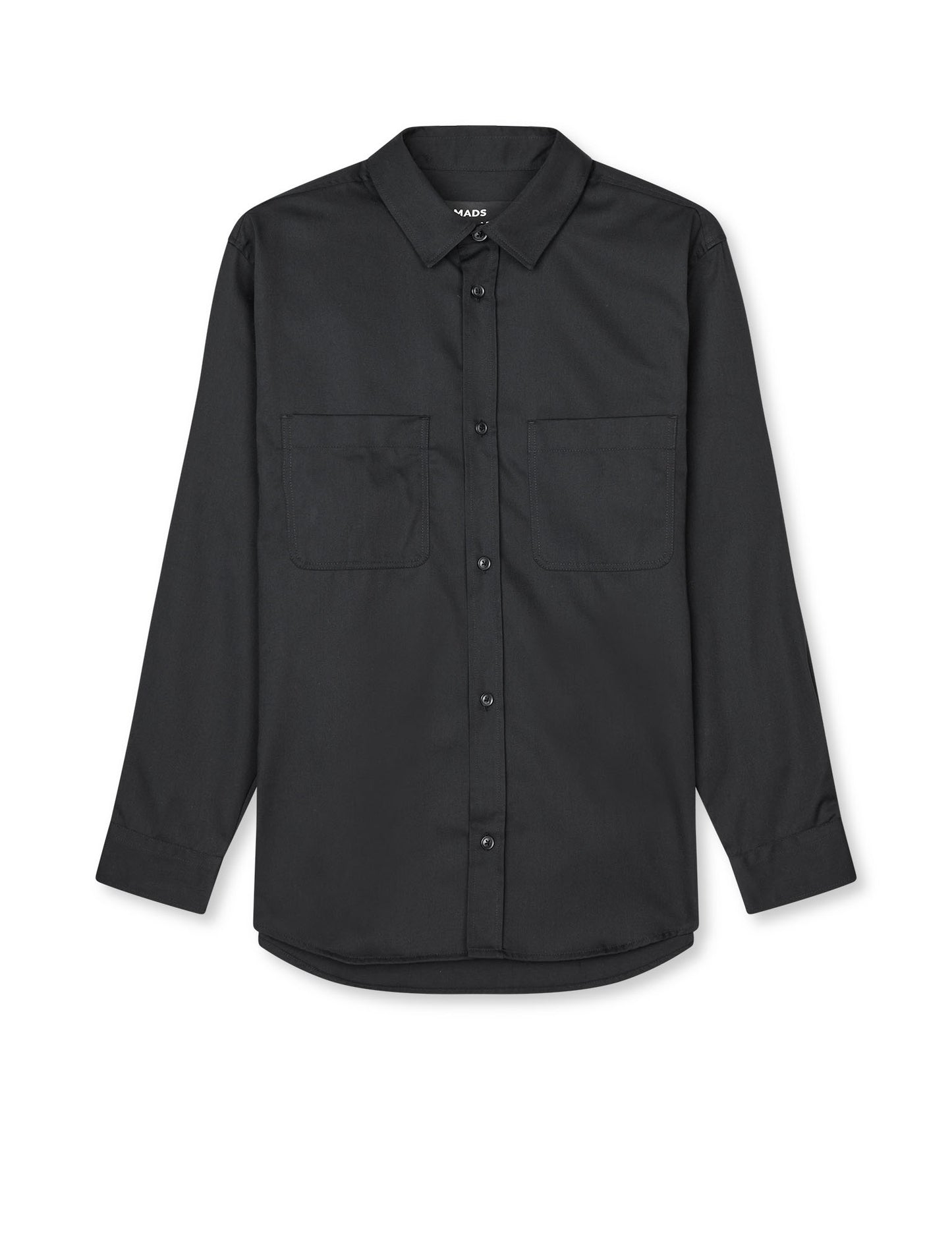 Narrow Twill Damon Shirt, Black