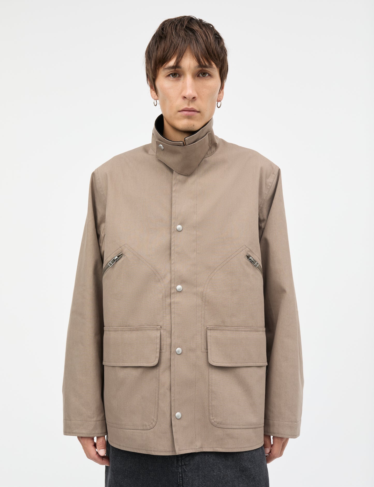 Repellent Weave Wilson Zip Jacket, Walnut