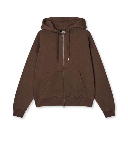 Standard Luka Hoodie Zip Sweat, Demitasse