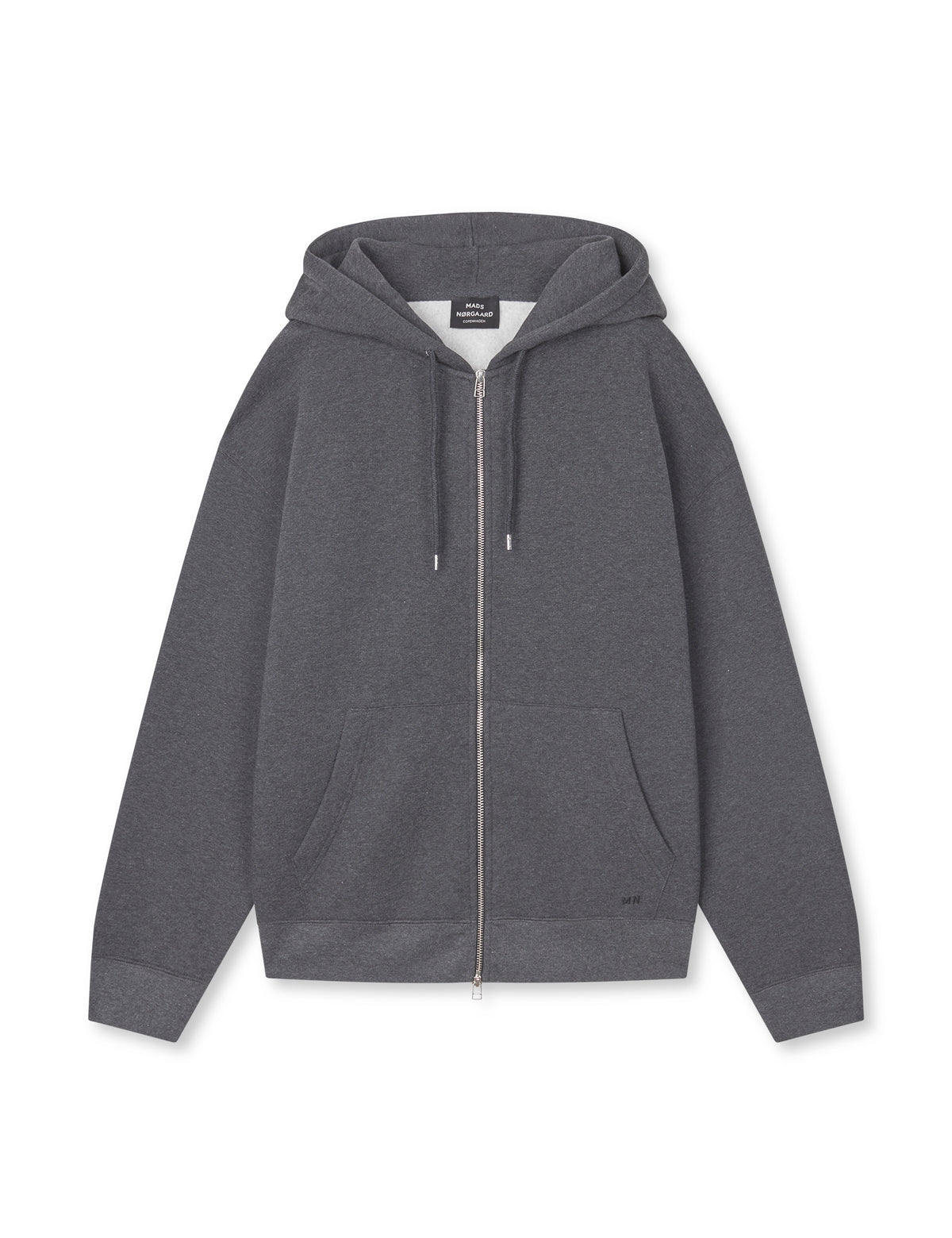 Standard Luka Hoodie Zip Sweat, Dark Grey Melange