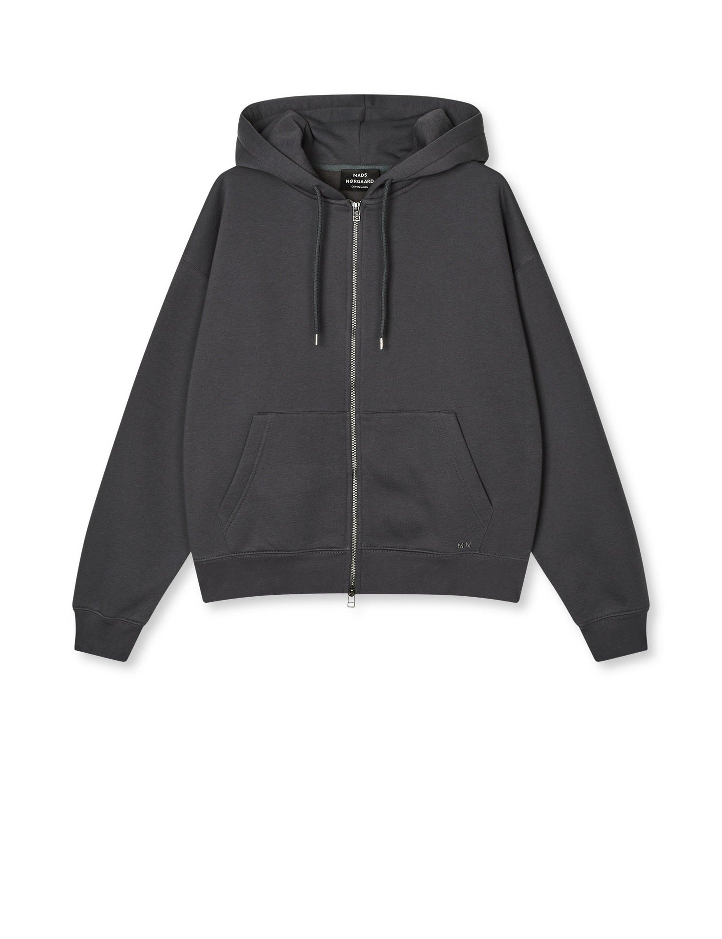 Standard Luka Hoodie Zip Sweat, Asphalt