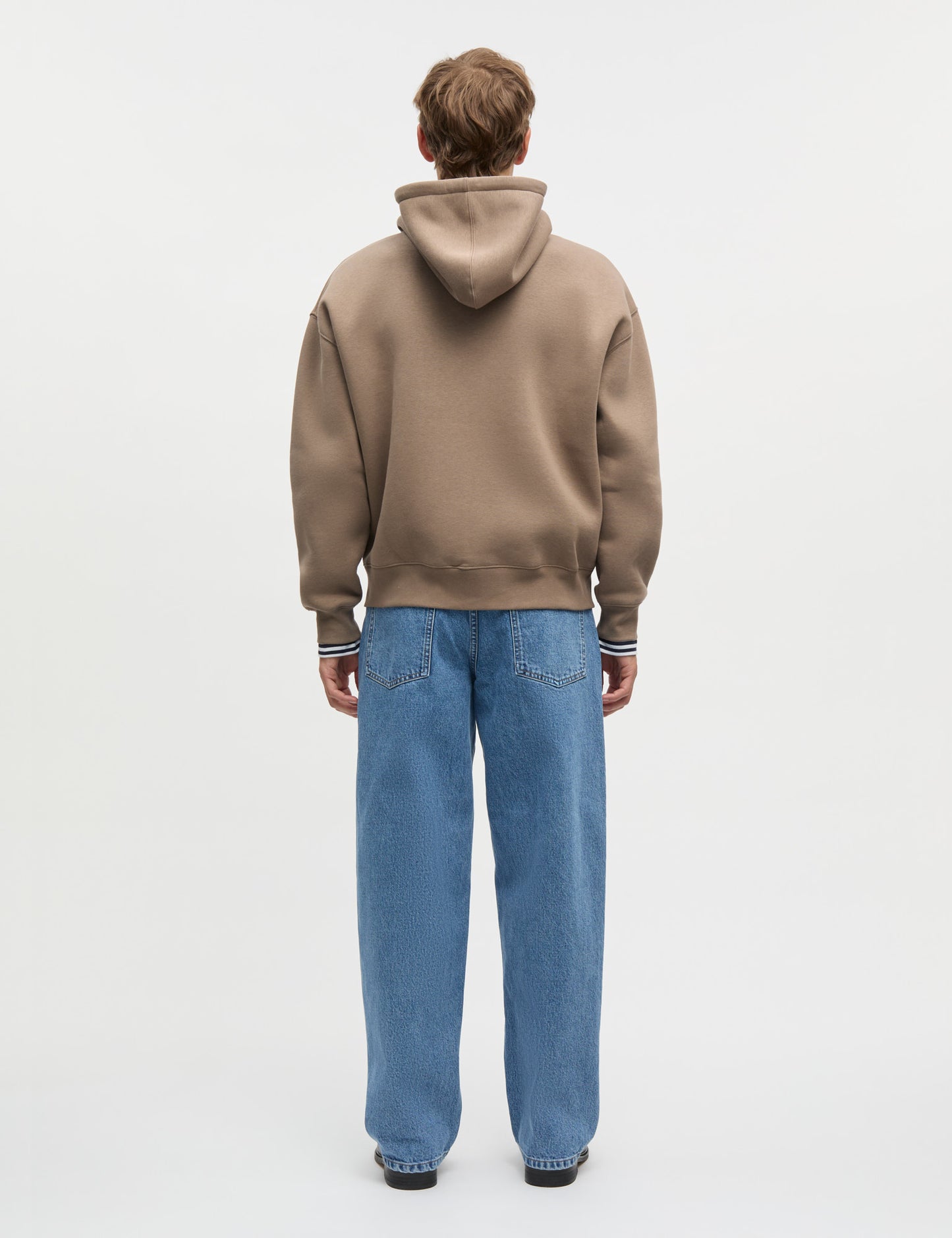 Standard Luka Hoodie Zip Sweat, Walnut