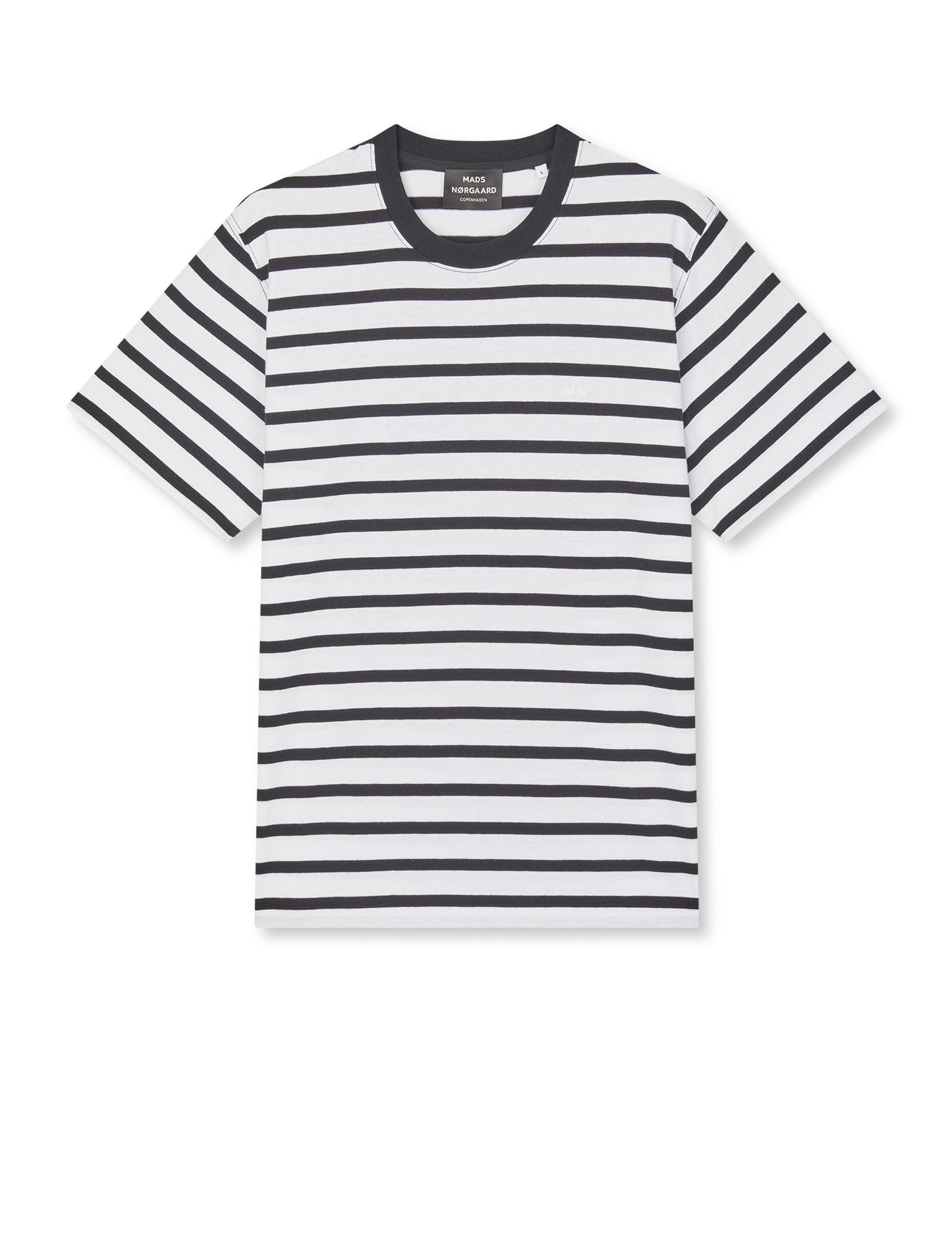Cotton Jersey Stripe Frode Tee, Black/White