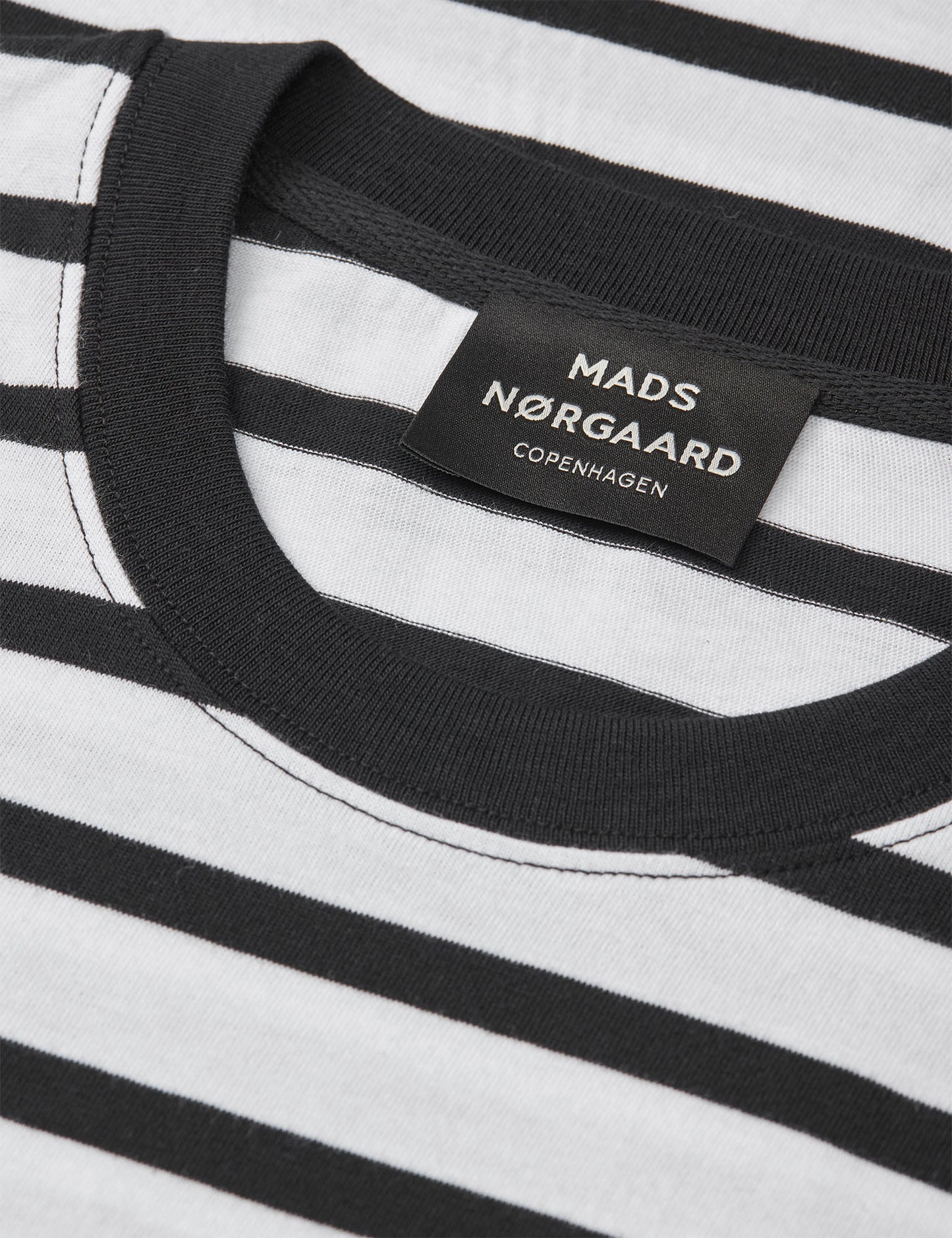 Cotton Jersey Stripe Frode Tee, Black/White
