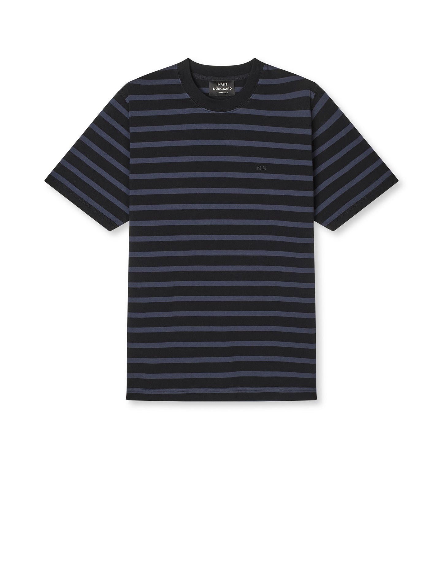 Cotton Jersey Stripe Frode Tee, Parisian Night/Black