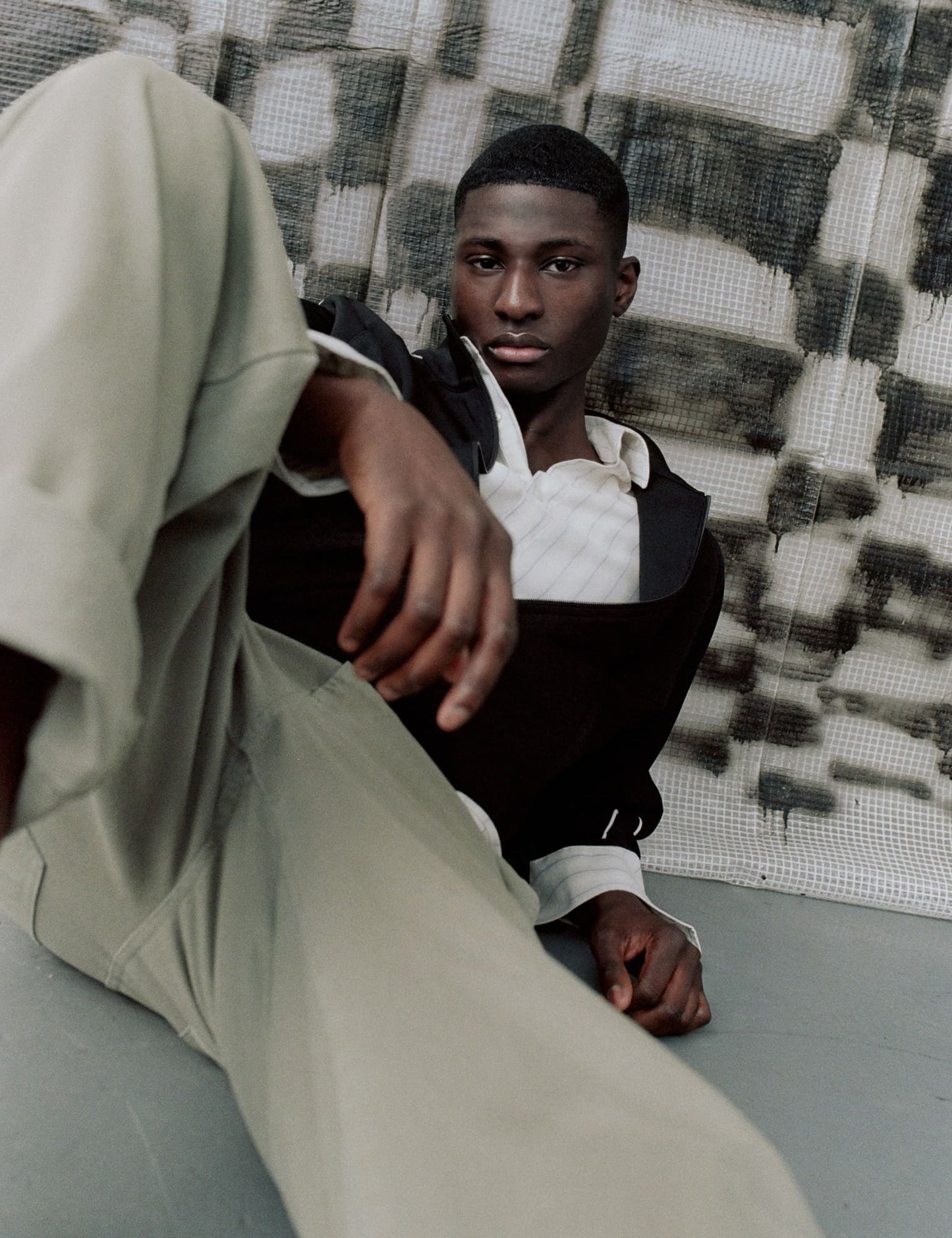 Pique Sport Track Top, Black