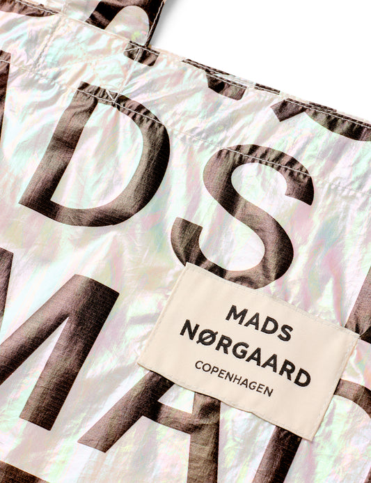 Sacky Metallic Atoma AOP Bag, Mother Of Pearl