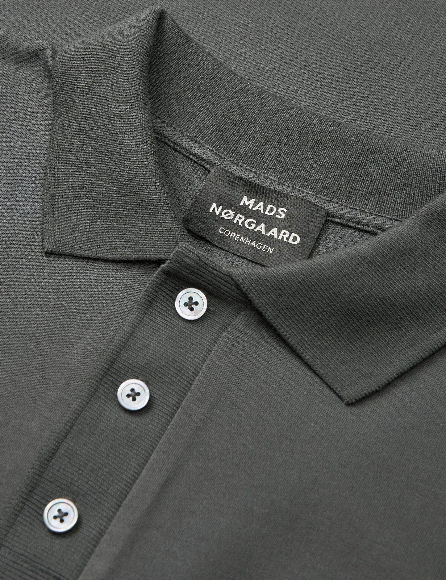 Light Terry Polo Sweat, Asphalt