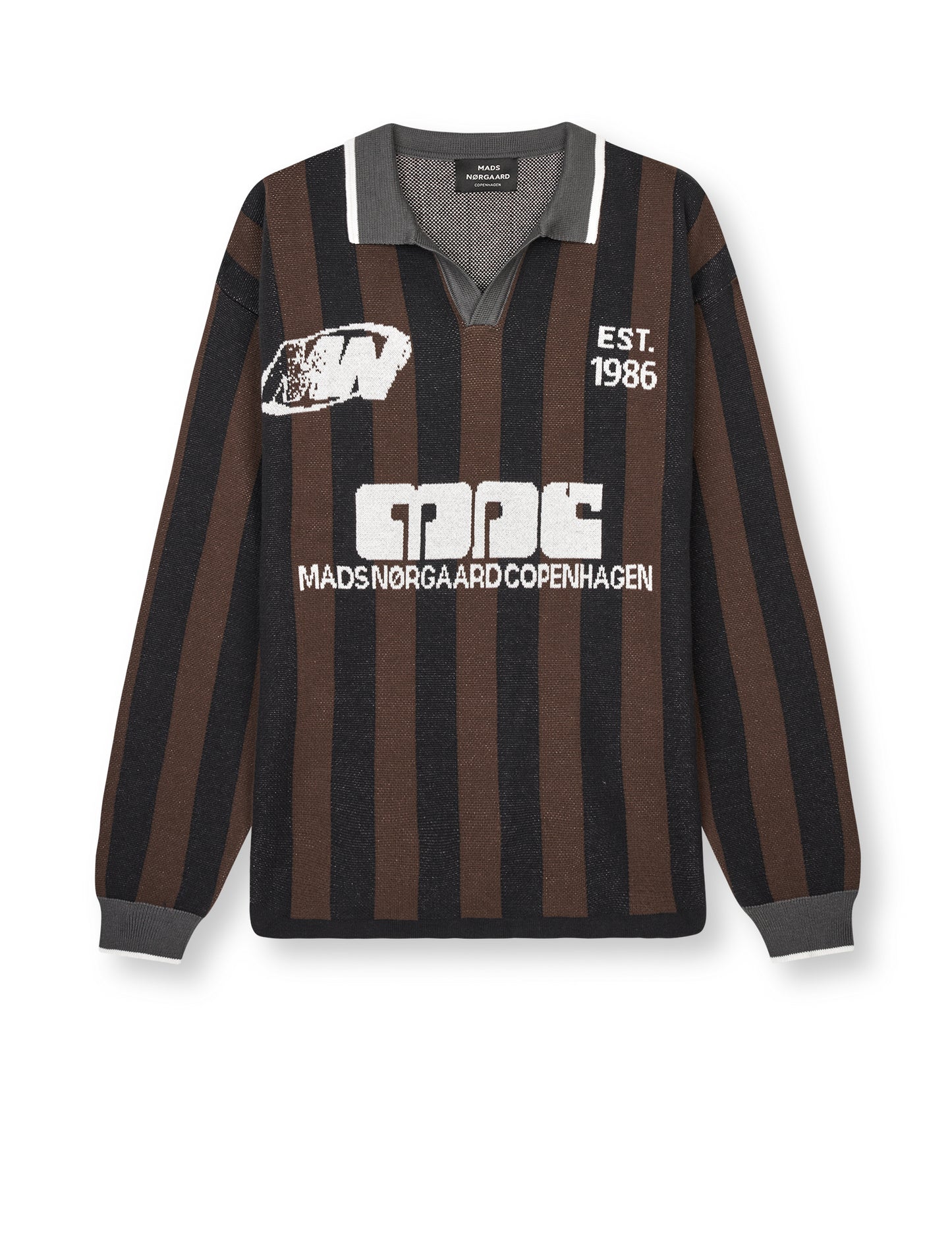 Fancy Liam Football Knit, Black/Demitasse