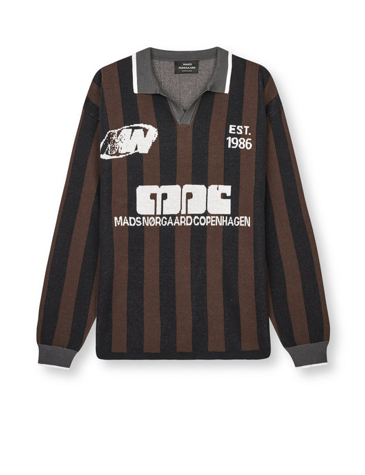 Fancy Liam Football Knit, Black/Demitasse