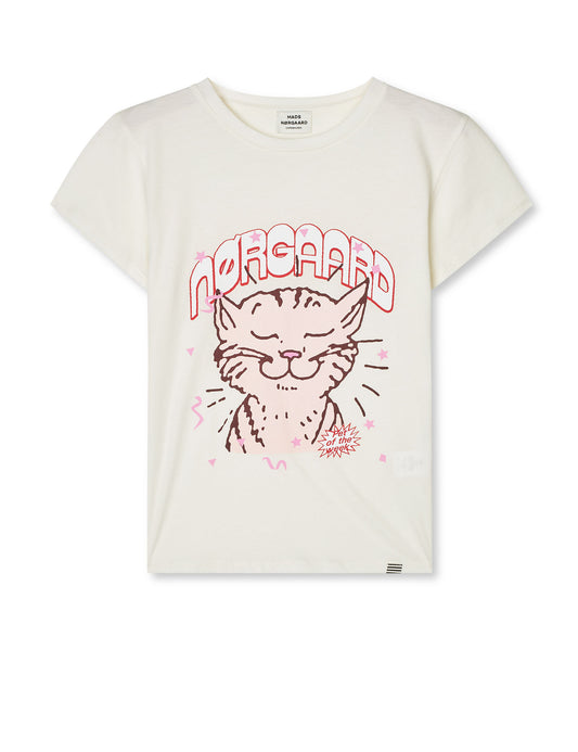 Single Cotton Tuvina Print Tee, Vanilla Ice