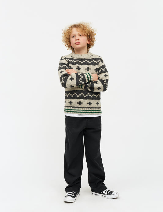 Crash Keldino Reykavik Sweater, Nature Melange/ Charcoal Melan