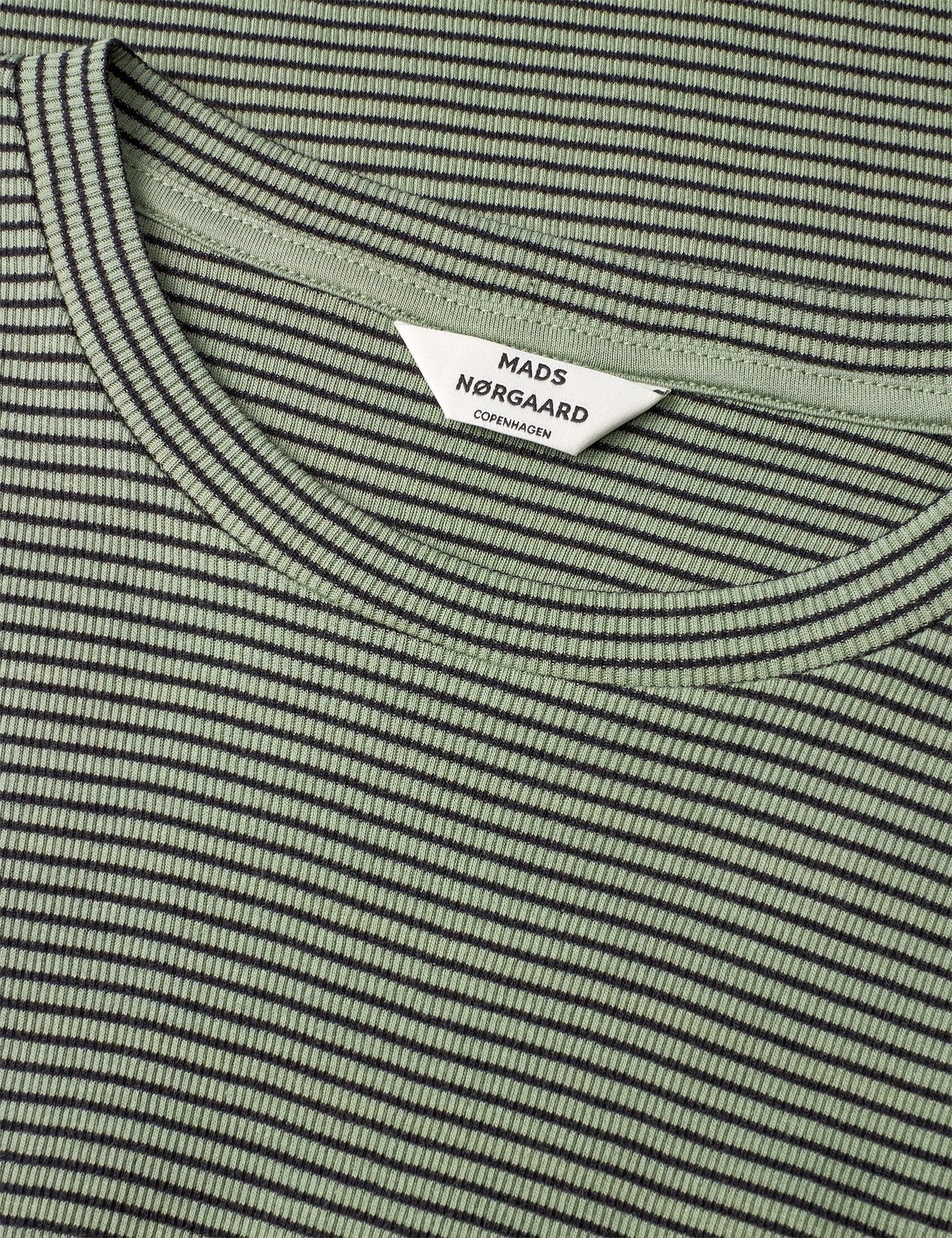 2x2 Cotton Stripe Tuba Tee LS, Sea Spray/Black