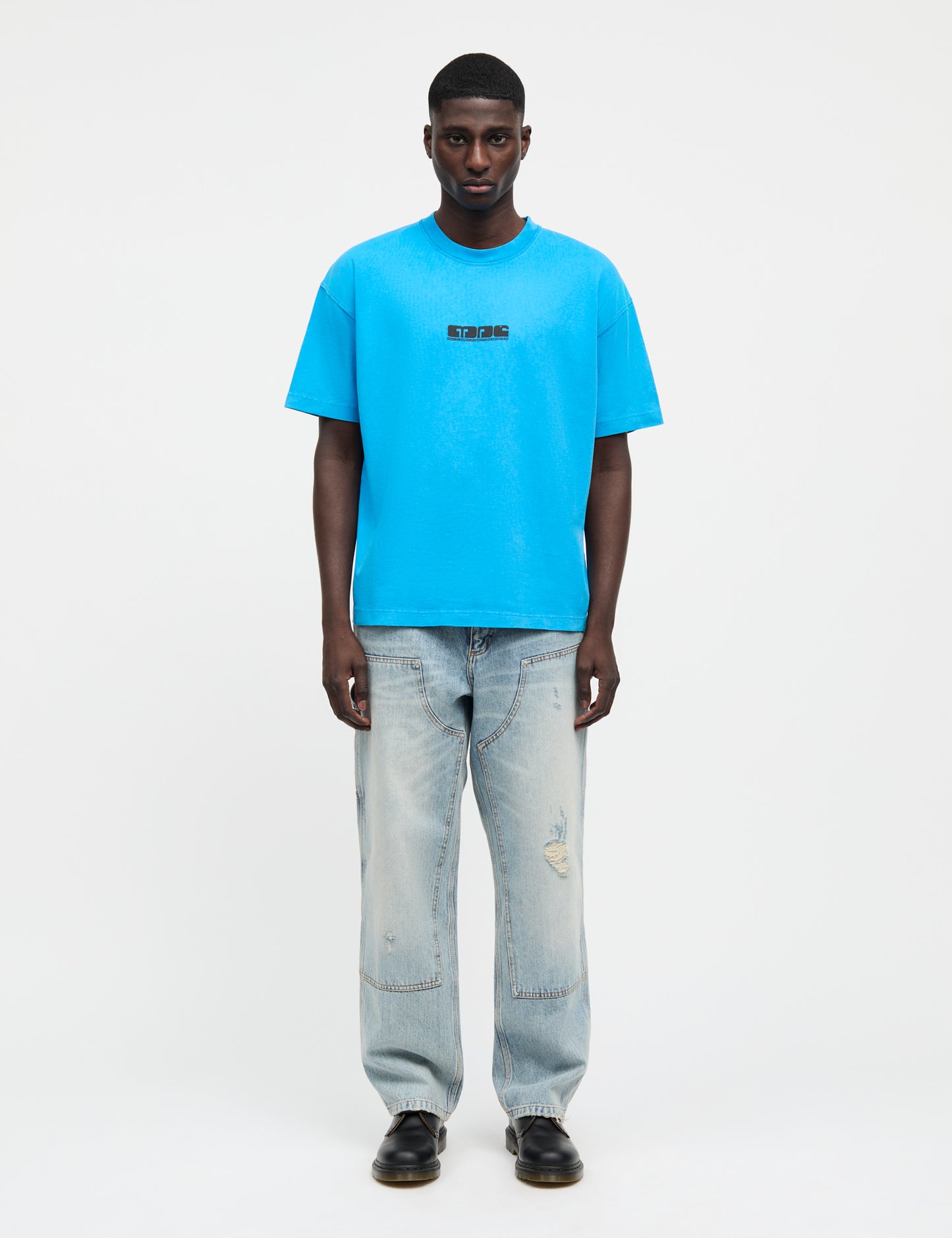 Open-End Dye Big Tee, Malibu Blue