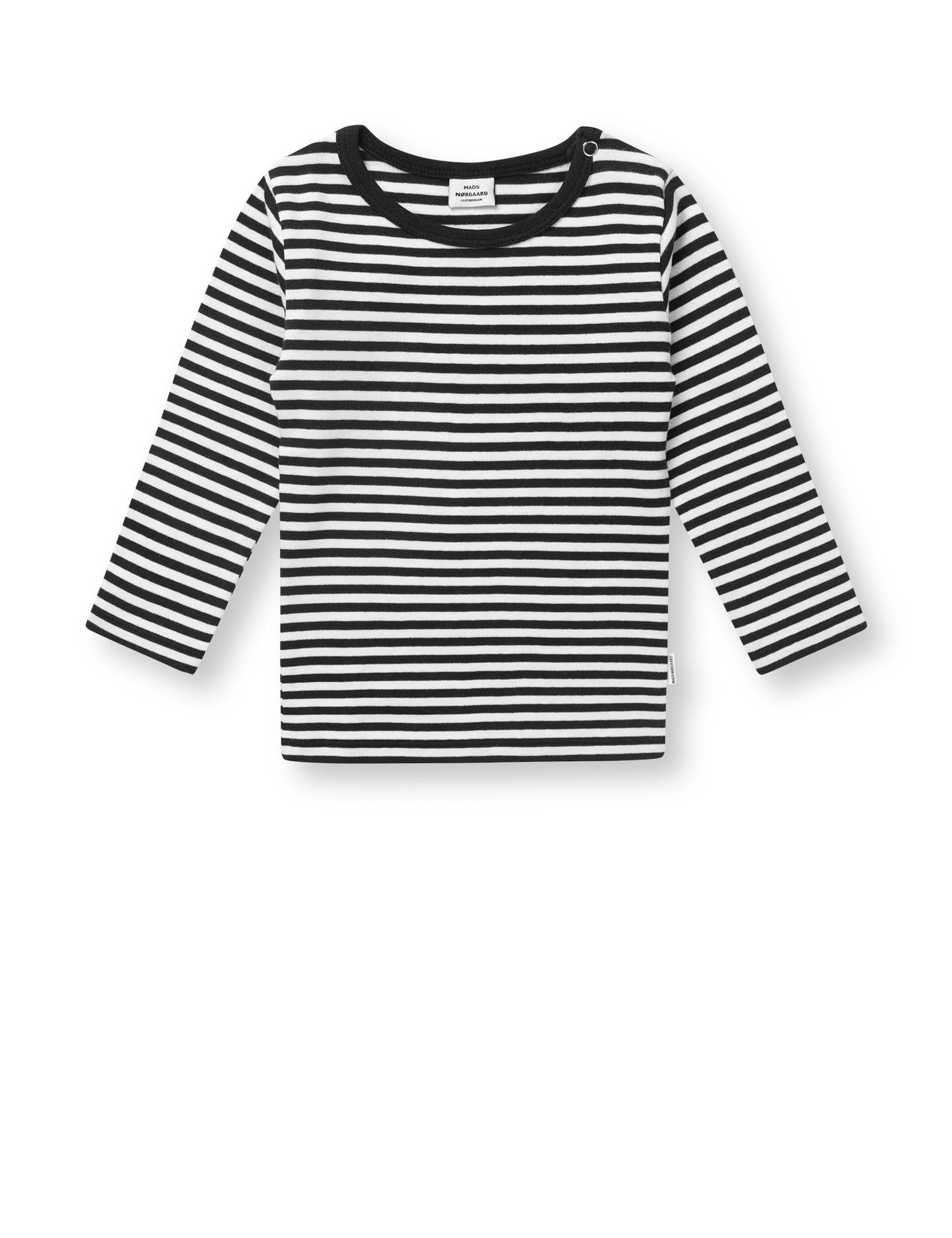 Soft Duo Striped Tobinino Tee LS, Black/Vanilla Ice