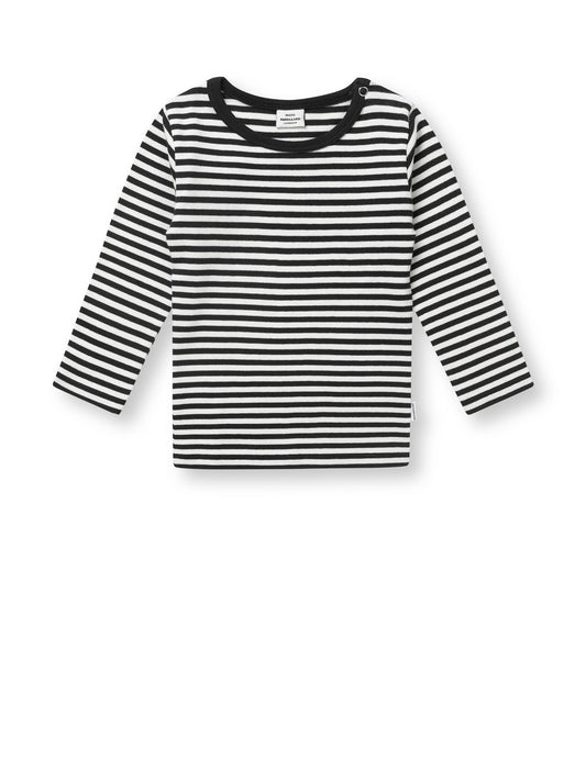 Soft Duo Striped Tobinino Tee LS, Black/Vanilla Ice