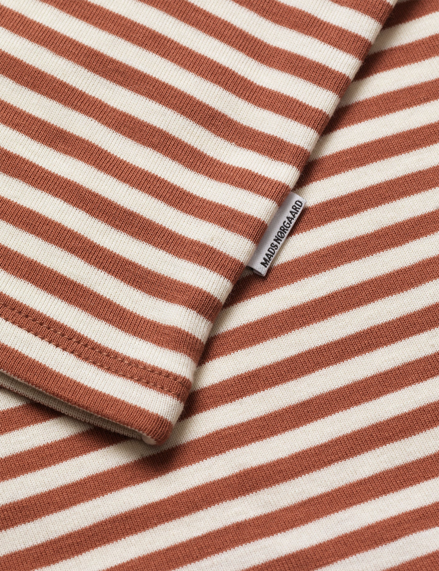 Soft Duo Striped Tobinino Tee LS, Cedar Wood/Vanilla Ice