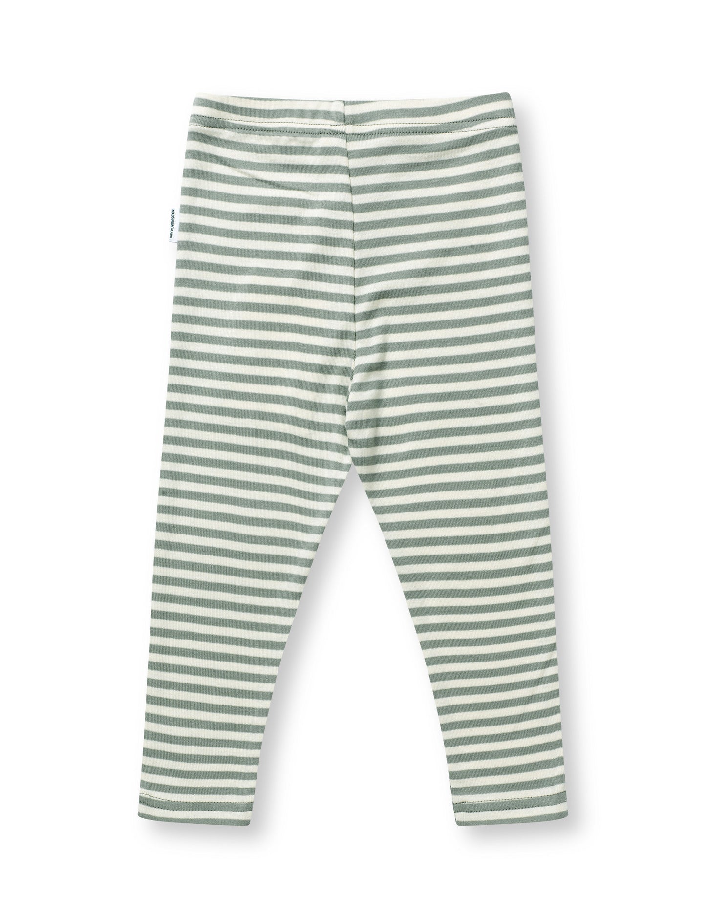 Soft Duo Striped Pumini Leggins, Slate Gray/Vanilla Ice