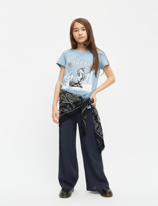 Single Cotton Tuvina Tee, Faded Denim