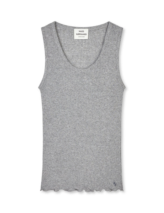 Point Wool Love Top, Grey Melange